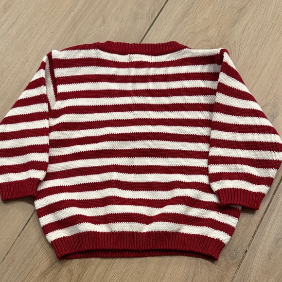 Bay Gap Red and White Striped Baby Sweater - Picture 5 of 5